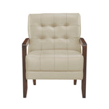 Crafton Beige Leather Accent Chair by Homelegance at Eve Furniture