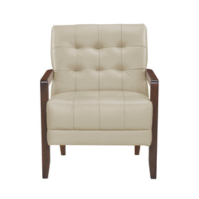 Crafton Beige Leather Accent Chair by Homelegance at Eve Furniture