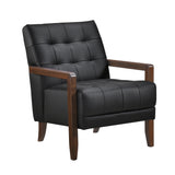 Crafton Black Leather Accent Chair by Homelegance at Eve Furniture