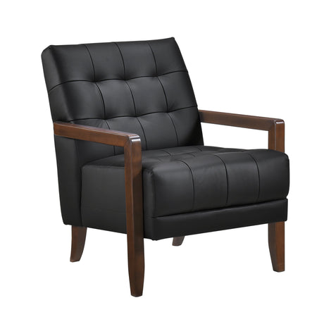 Crafton Black Leather Accent Chair by Homelegance at Eve Furniture
