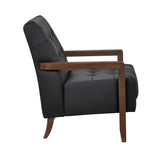 Crafton Black Leather Accent Chair by Homelegance at Eve Furniture