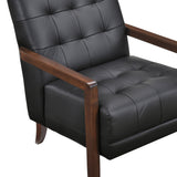 Crafton Black Leather Accent Chair by Homelegance at Eve Furniture