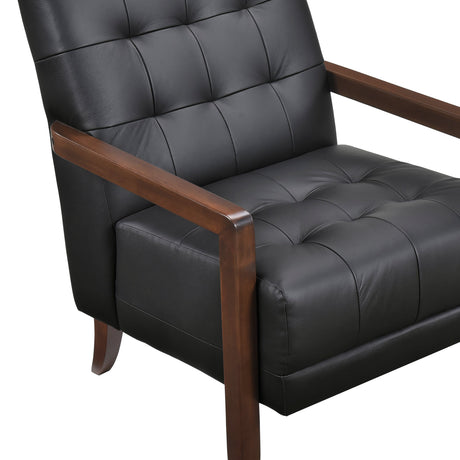 Crafton Black Leather Accent Chair by Homelegance at Eve Furniture