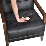 Crafton Black Leather Accent Chair by Homelegance at Eve Furniture