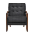 Crafton Black Leather Accent Chair by Homelegance at Eve Furniture