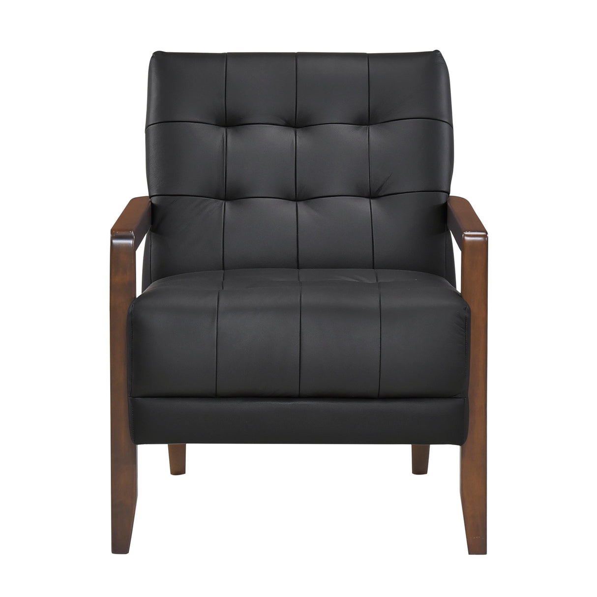 Crafton Black Leather Accent Chair by Homelegance at Eve Furniture