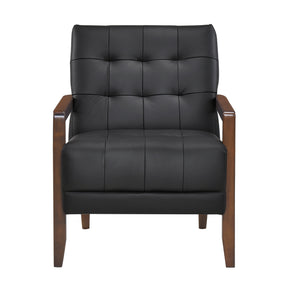 Crafton Black Leather Accent Chair by Homelegance at Eve Furniture