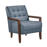 Crafton Blue Leather Accent Chair by Homelegance at Eve Furniture