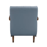 Crafton Blue Leather Accent Chair by Homelegance at Eve Furniture