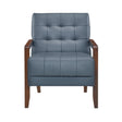Crafton Blue Leather Accent Chair by Homelegance at Eve Furniture