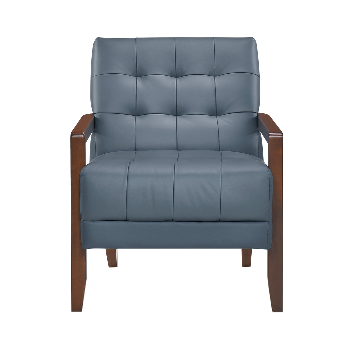 Crafton Blue Leather Accent Chair by Homelegance at Eve Furniture