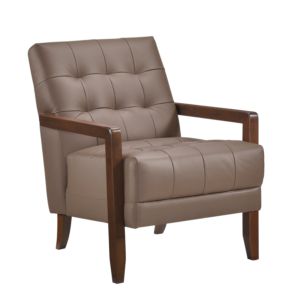 Crafton Brown Leather Accent Chair by Homelegance at Eve Furniture