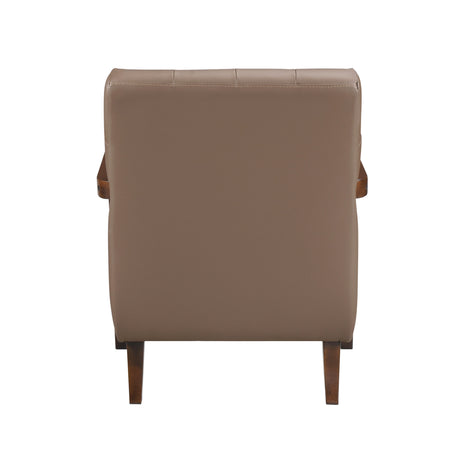 Crafton Brown Leather Accent Chair by Homelegance at Eve Furniture