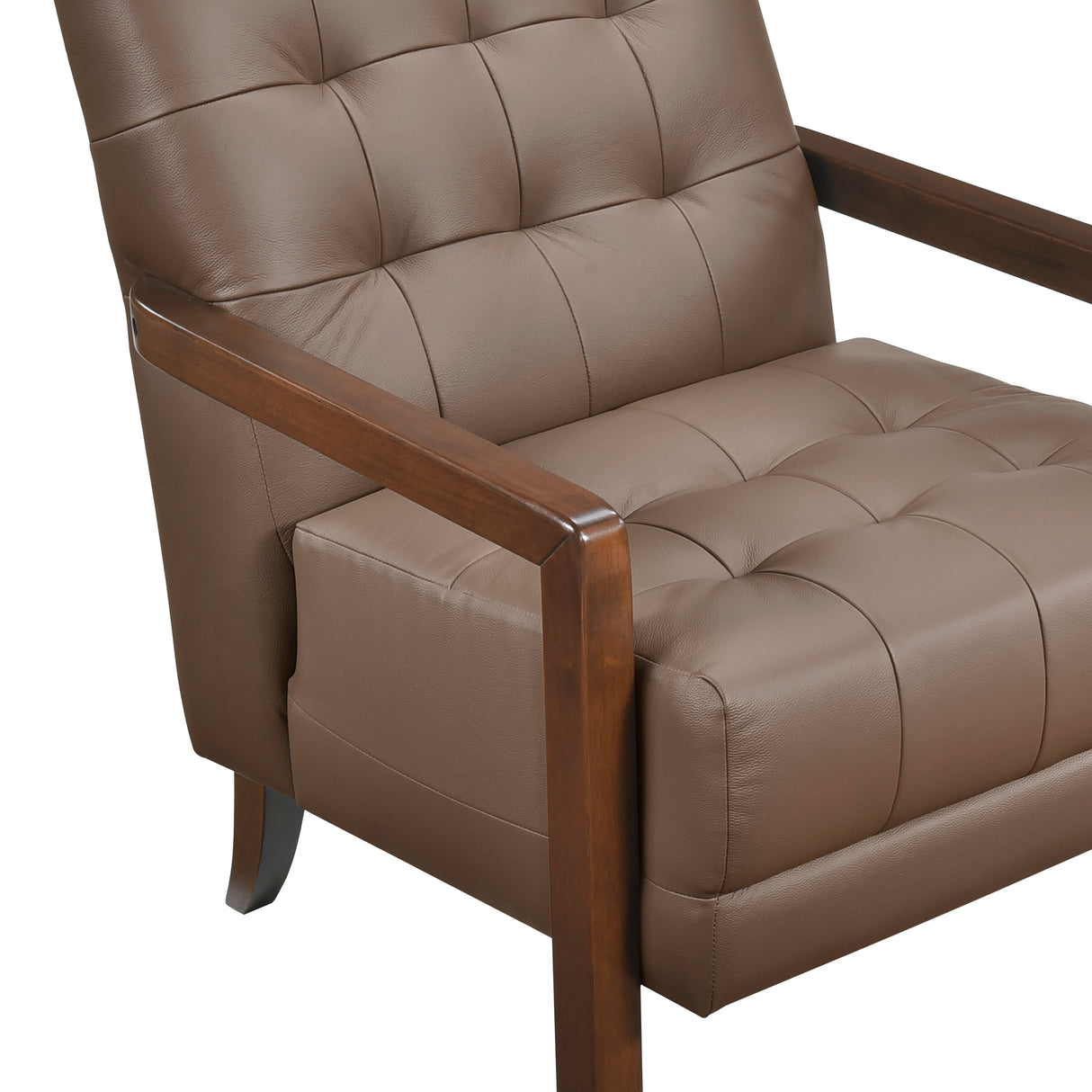 Crafton Brown Leather Accent Chair by Homelegance at Eve Furniture
