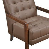 Crafton Brown Leather Accent Chair by Homelegance at Eve Furniture