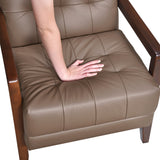 Crafton Brown Leather Accent Chair by Homelegance at Eve Furniture