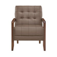 Crafton Brown Leather Accent Chair by Homelegance at Eve Furniture