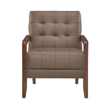 Crafton Brown Leather Accent Chair by Homelegance at Eve Furniture
