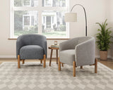 Crafton Dark Brown Leather Accent Chair by Homelegance at Eve Furniture