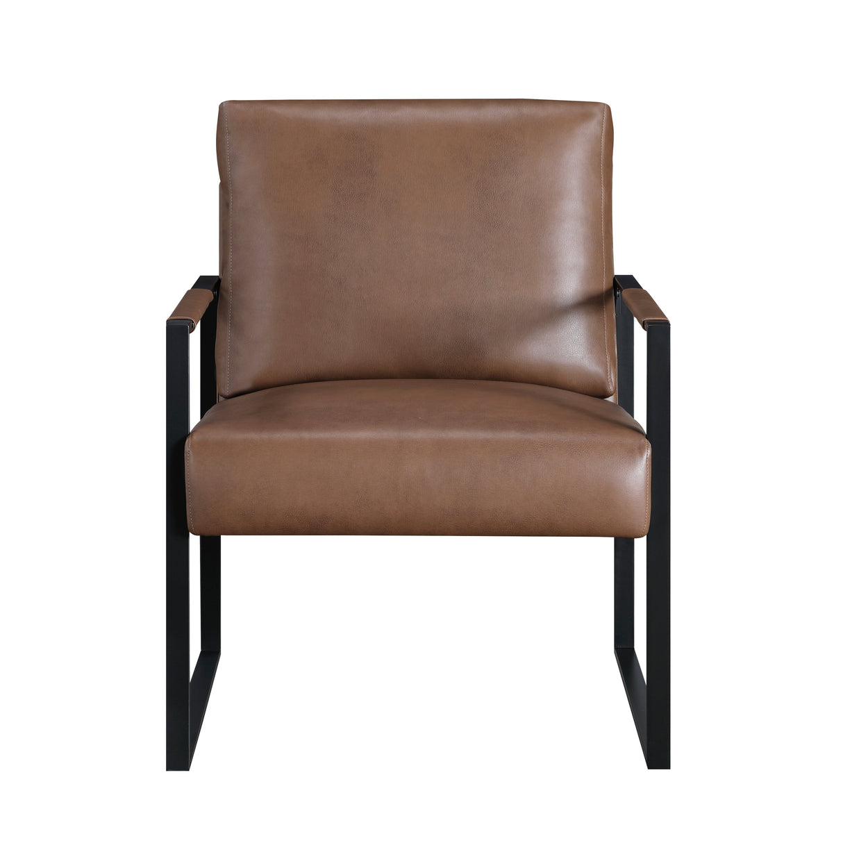 Crafton Dark Brown Leather Accent Chair by Homelegance at Eve Furniture