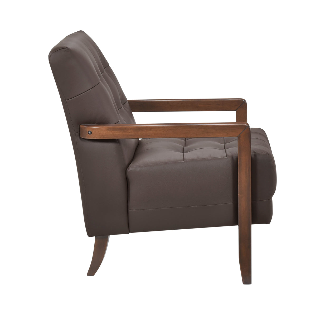 Crafton Dark Brown Leather Accent Chair by Homelegance at Eve Furniture