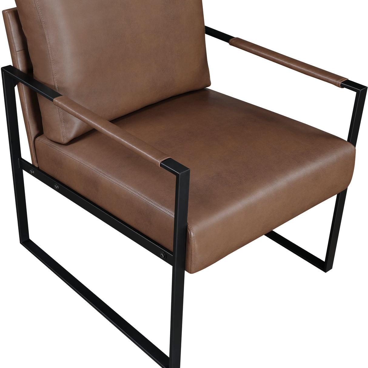Crafton Dark Brown Leather Accent Chair by Homelegance at Eve Furniture