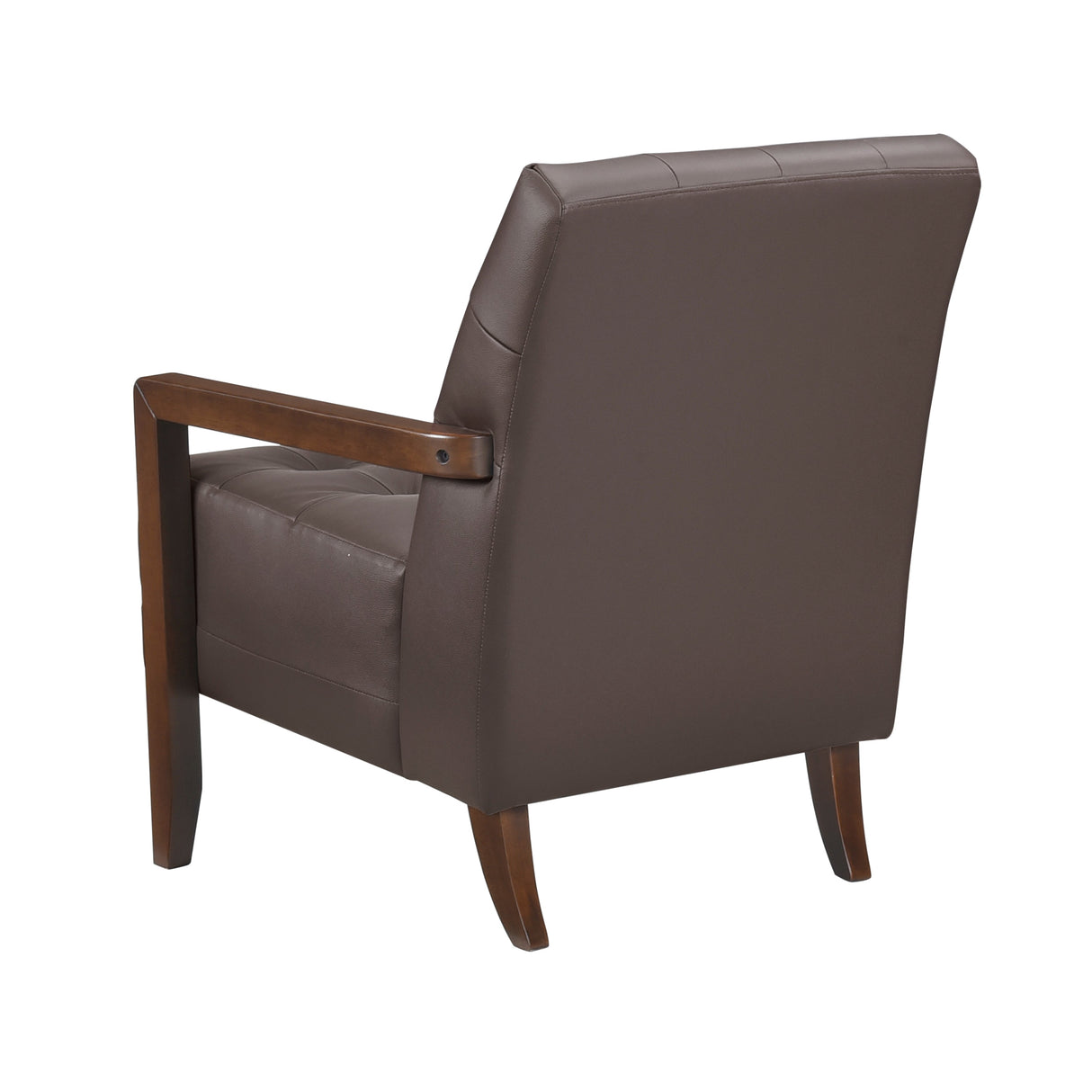 Crafton Dark Brown Leather Accent Chair by Homelegance at Eve Furniture