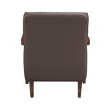 Crafton Dark Brown Leather Accent Chair by Homelegance at Eve Furniture