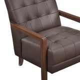 Crafton Dark Brown Leather Accent Chair by Homelegance at Eve Furniture