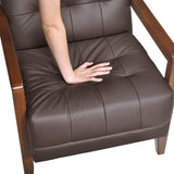 Crafton Dark Brown Leather Accent Chair by Homelegance at Eve Furniture