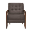 Crafton Dark Brown Leather Accent Chair by Homelegance at Eve Furniture