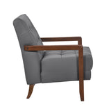 Crafton Dark Gray Leather Accent Chair by Homelegance at Eve Furniture