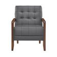 Crafton Dark Gray Leather Accent Chair by Homelegance at Eve Furniture