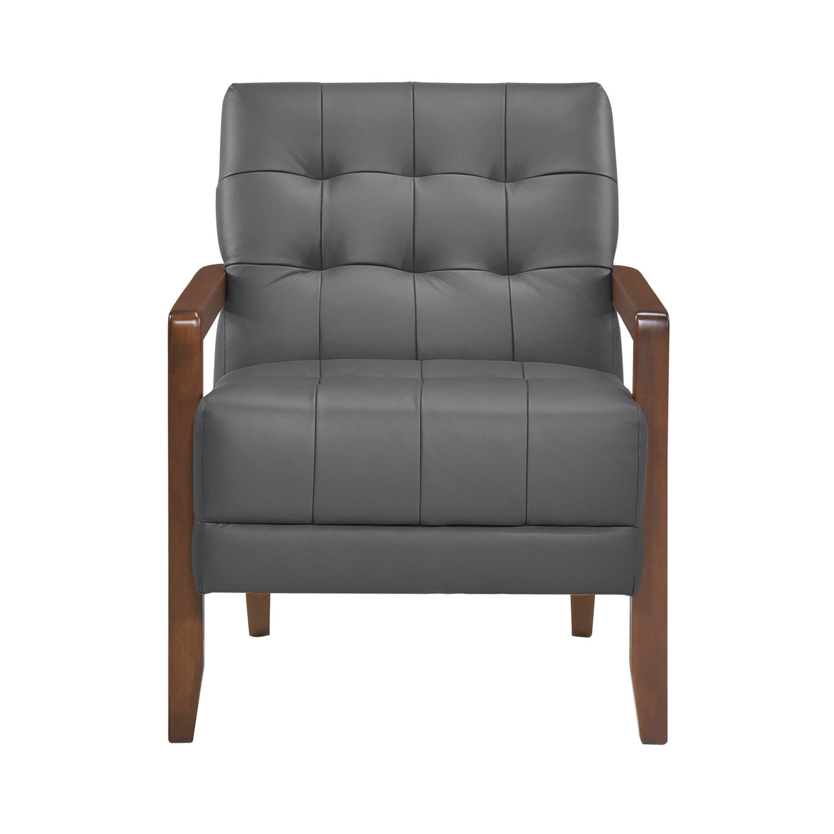 Crafton Dark Gray Leather Accent Chair by Homelegance at Eve Furniture