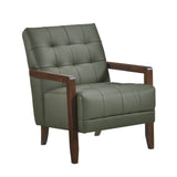 Crafton Green Leather Accent Chair by Homelegance at Eve Furniture
