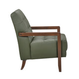 Crafton Green Leather Accent Chair by Homelegance at Eve Furniture