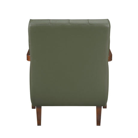 Crafton Green Leather Accent Chair by Homelegance at Eve Furniture
