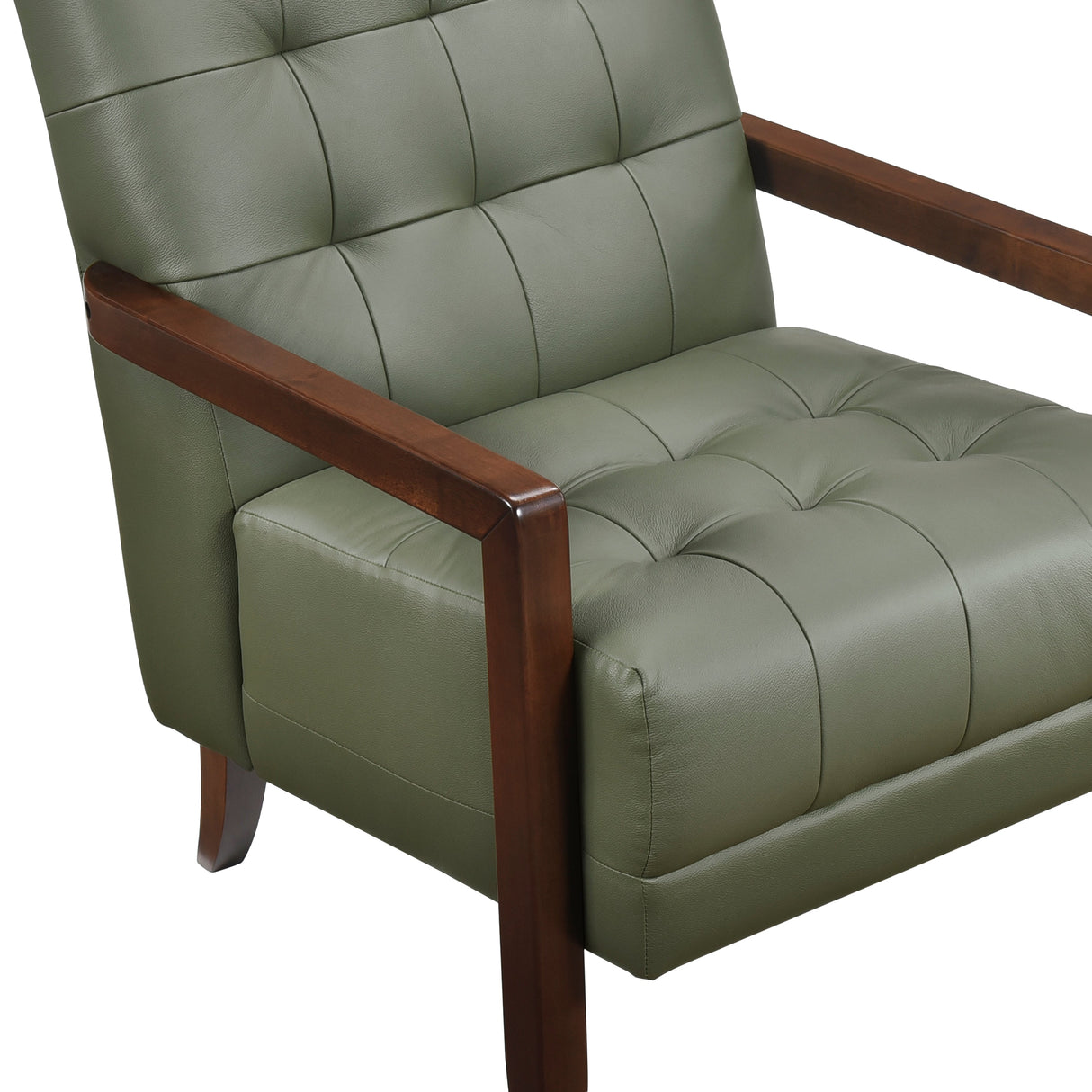 Crafton Green Leather Accent Chair by Homelegance at Eve Furniture