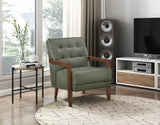 Crafton Green Leather Accent Chair by Homelegance at Eve Furniture