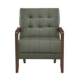 Crafton Green Leather Accent Chair by Homelegance at Eve Furniture