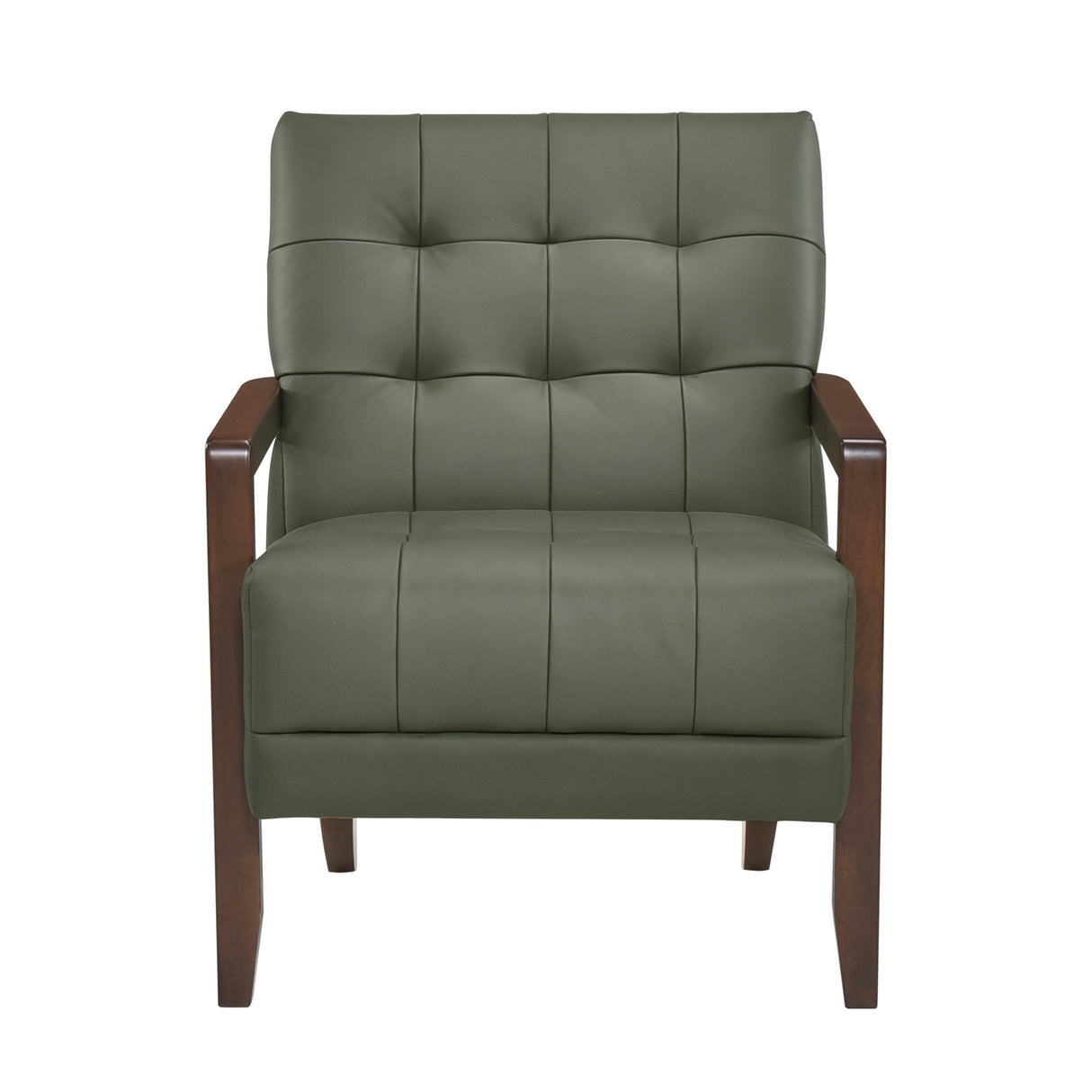 Crafton Green Leather Accent Chair by Homelegance at Eve Furniture