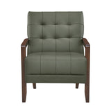 Crafton Green Leather Accent Chair by Homelegance at Eve Furniture
