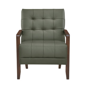 Crafton Green Leather Accent Chair by Homelegance at Eve Furniture