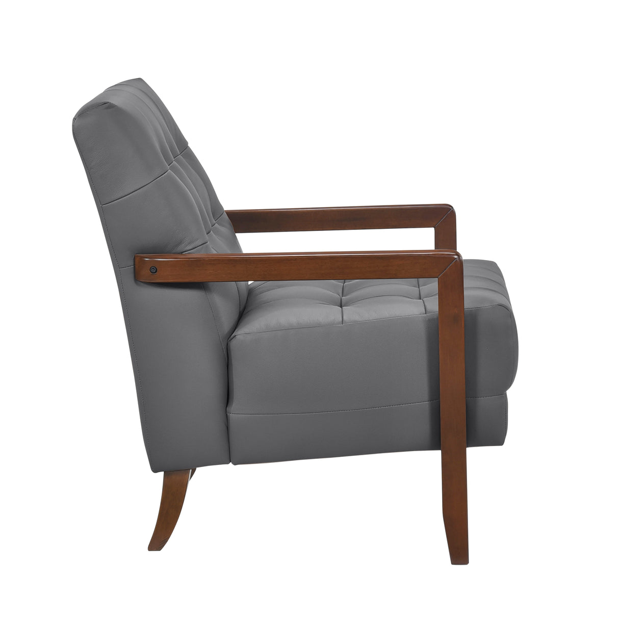 Crafton Orange Leather Accent Chair by Homelegance at Eve Furniture