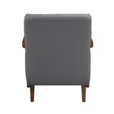 Crafton Orange Leather Accent Chair by Homelegance at Eve Furniture