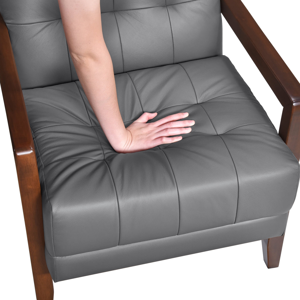 Crafton Orange Leather Accent Chair by Homelegance at Eve Furniture