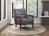Crafton Orange Leather Accent Chair by Homelegance at Eve Furniture