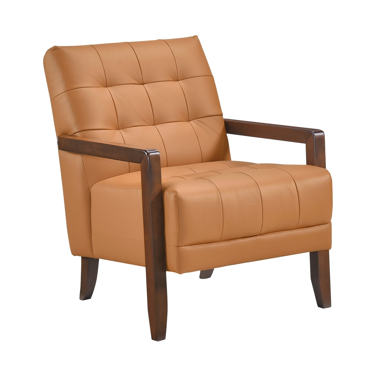 Crafton Orange Leather Accent Chair by Homelegance at Eve Furniture