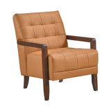Crafton Orange Leather Accent Chair by Homelegance at Eve Furniture