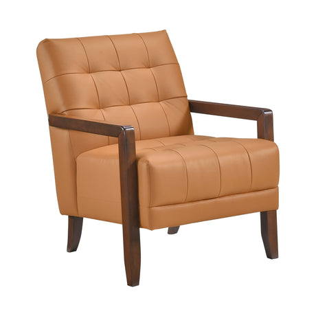 Crafton Orange Leather Accent Chair by Homelegance at Eve Furniture